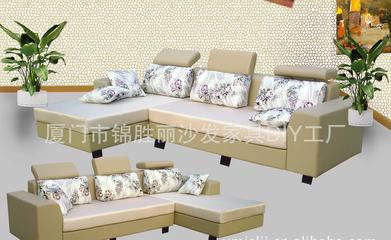 批發(fā)(廈門(mén)免費(fèi)設(shè)計(jì)送貨)時(shí)尚現(xiàn)代豪華品牌米白皮配布沙發(fā)